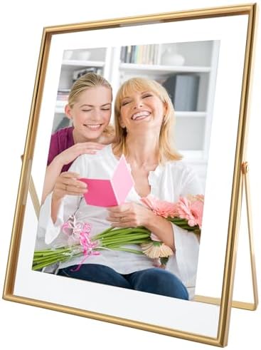 Gold Floating Frame 8x10 In Vertical Modern Design