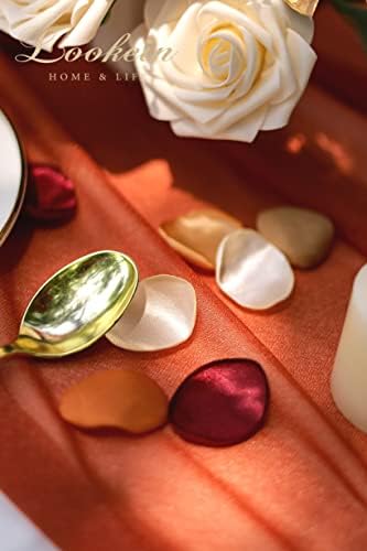 Lookein 300pcs Satin Rose Petals for Wedding Decorations