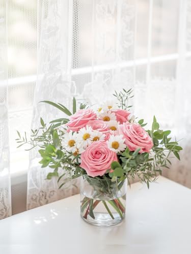 12pcs 4 Inch Glass Cylinder Vases for Centerpieces
