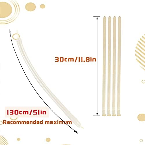 ZBYDNG 100pcs Clear Long Balloons for Twisting and Arch Tying