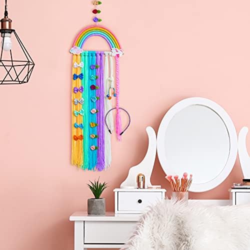 FIOBEE Rainbow Unicorn Hair Bow Holder Organizer