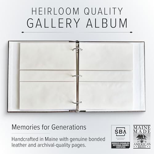 Gallery Leather Photo Album 4x6 with 120 Slots and Writing Space