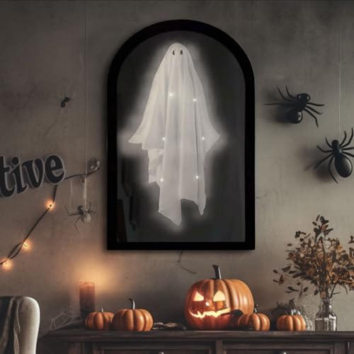 2025 Spooky Stewart Ghost Mirror with LED Lights