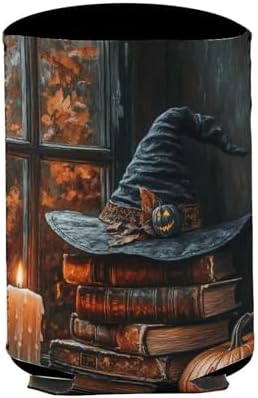 Beer Can Cooler Sleeve Halloween Witchs Hat Cover