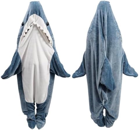 Shark Blanket Hoodie Onesie for Adults Kids