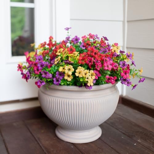 Artificial Daisy Flowers with Eucalyptus Leaves 12 Bundles Mix