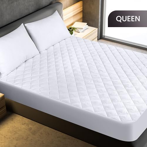 Utopia Bedding Quilted Fitted Mattress Pad Queen
