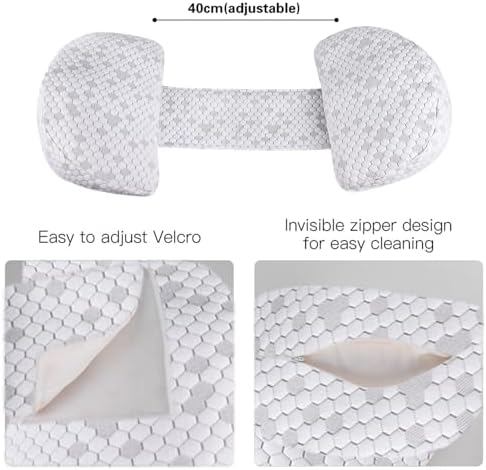 ANGELYCIA Pregnancy Pillow with Adjustable Velcro Support