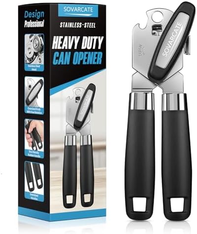 SOVARCATE Heavy Duty 4-in-1 Can Opener with Magnet Lift