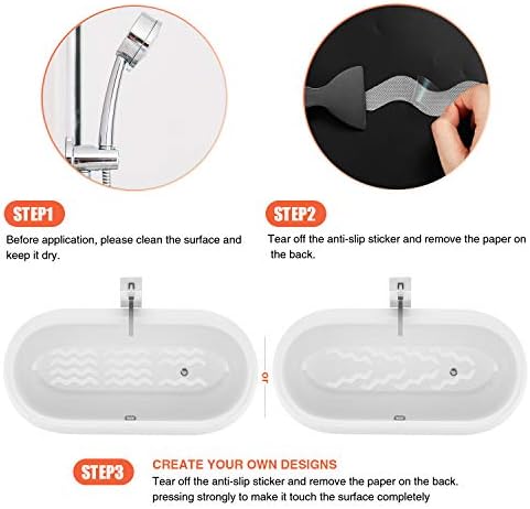 USA Patented Anti-Slip Shower Stickers 24 PCS Set