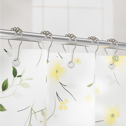 Amazer Decorative Stainless Steel Shower Curtain Hooks Set of 12