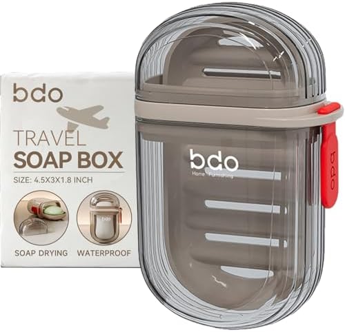 Travel Soap Case with Leakproof Lid and Drainage