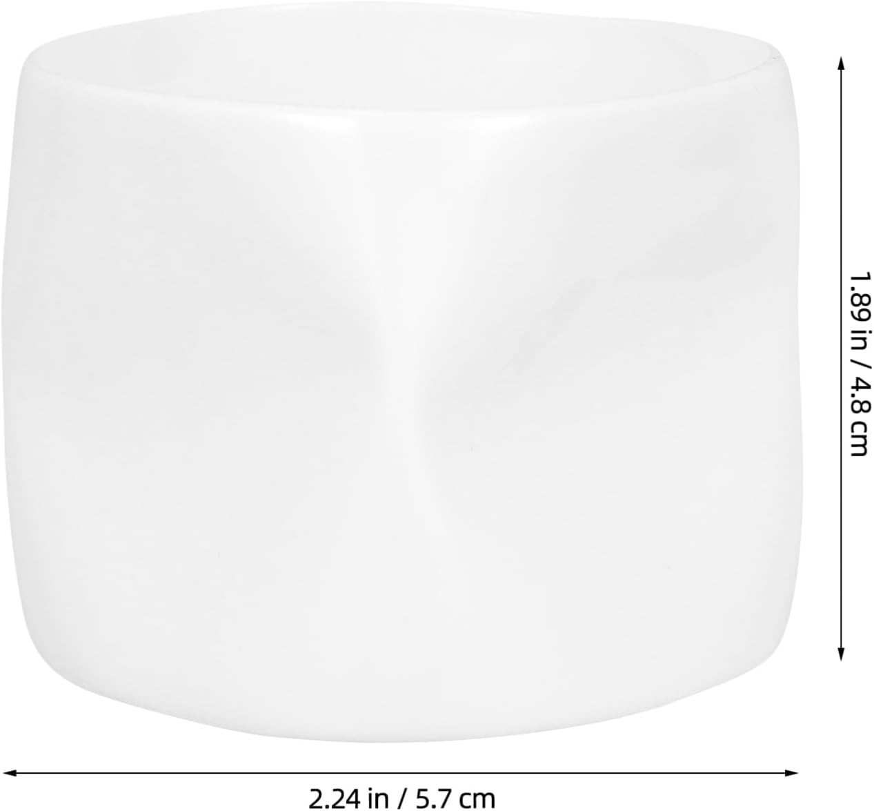 GLEAVI Mini Irregular Ceramic Teacup Candle Holder