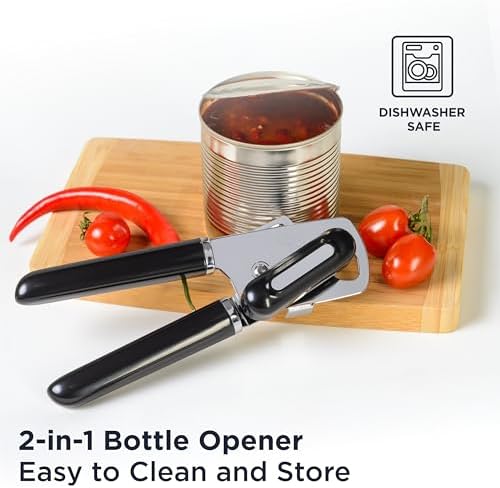 Deiss PRO Hand Held Can Opener Smooth Edge Heavy Duty Ergonomic Handle