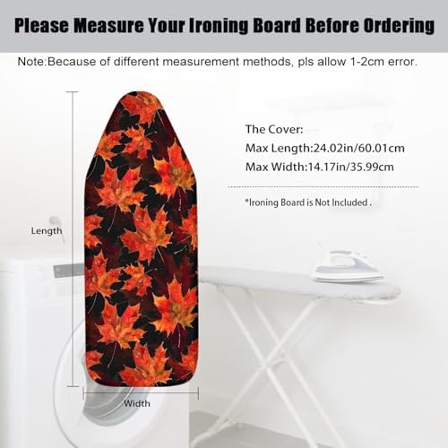 Autumn Maple Leaf Ironing Board Cover for Small Boards
