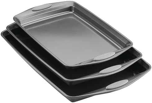 Rachael Ray Nonstick Bakeware Set 3 Piece Gray