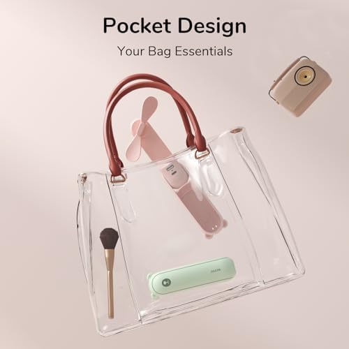 JISULIFE 3 IN 1 USB Rechargeable Mini Fan with Flashlight and Power Bank