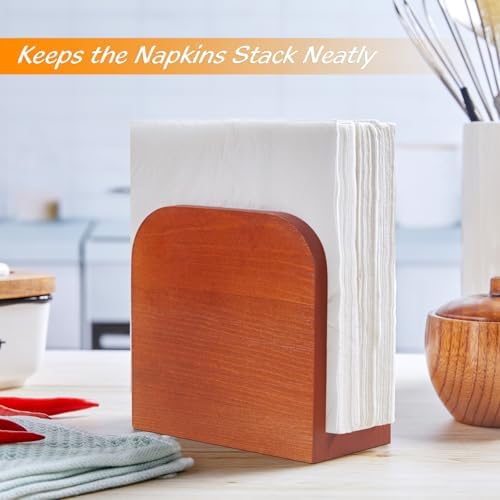 ALELION Acacia Wood Napkin Holder for Table