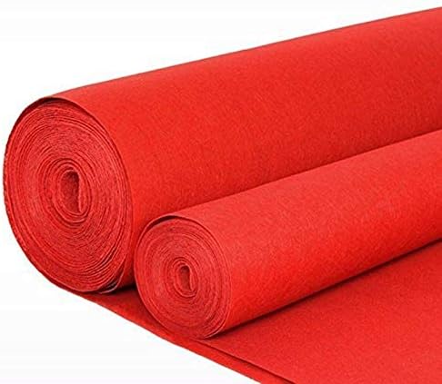 HUAHOO Red Aisle Runner Carpet Rug for Weddings and Events