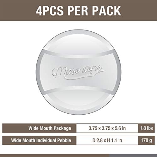 Masontops Pickle Pebble Glass Weights for Fermentation