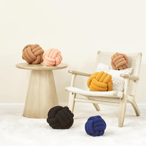 Petrella Knot Pillow Ball Round Throw Pillow Home Decor Cushion