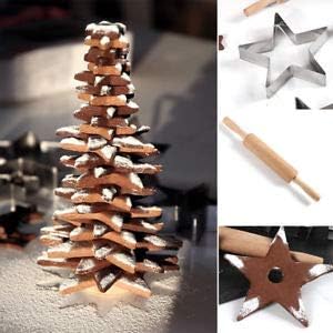 Antallcky Star Cookie Cutter Set 5pcs Stainless Steel