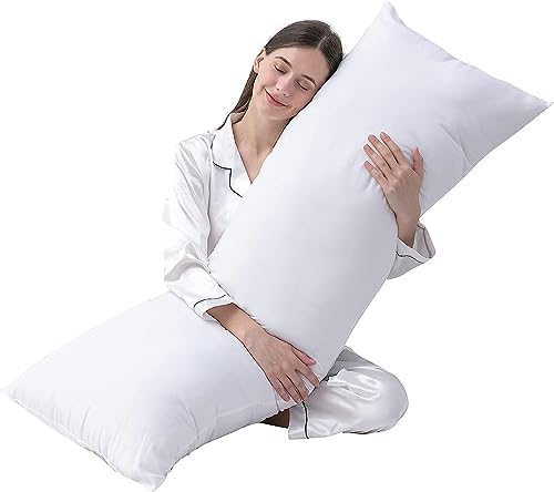 DOWNCOOL Large Body Pillow Insert - Breathable Full Body Pillow for Side Sleepers