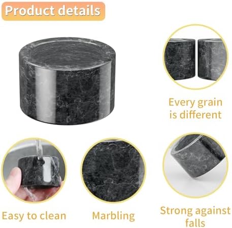 Thanksgiving Napkin Rings - Set of 6 Marble Black