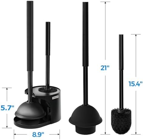 FORASTO 2 in 1 Toilet Plunger and Brush Set