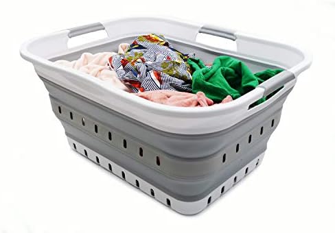 SAMMART 42L Collapsible Laundry Basket - Space Saving Foldable Hamper