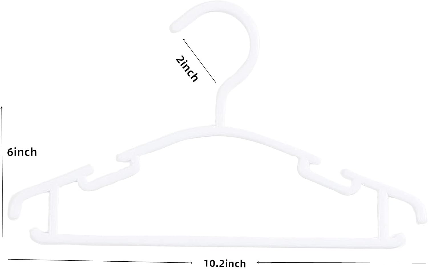 100 Pack White Baby Clothes Hangers for Newborn Storage