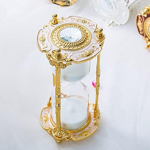 Antique Floral Design Hourglass Timer - 15 Minutes Gold