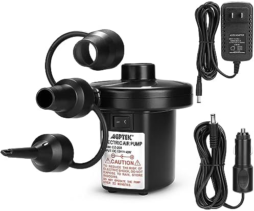 AGPTEK Electric Air Pump with 3 Nozzles