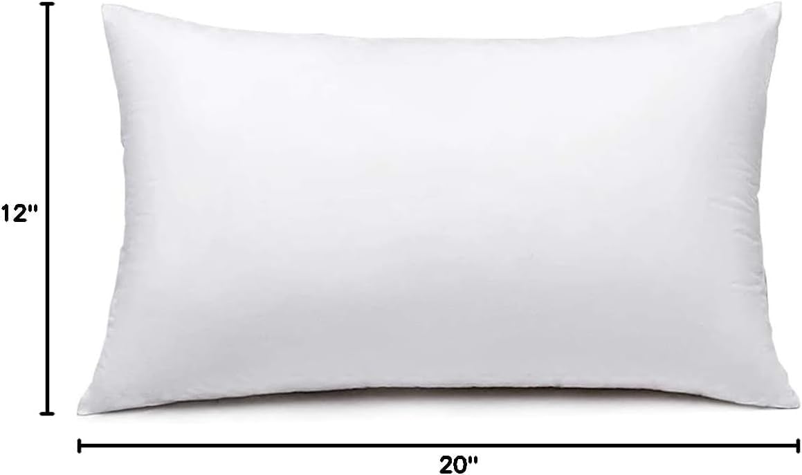 Decorative Throw Pillow Insert 12x20 Inches