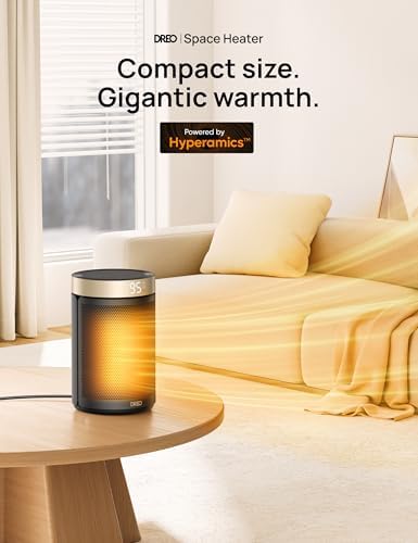 Dreo Space Heater Portable 1500W PTC Ceramic with Thermostat and Remote