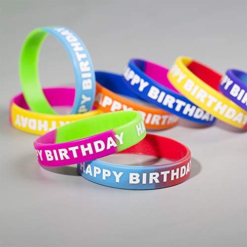 ARTLYMERS Happy Birthday Rubber Bracelets 8 Styles