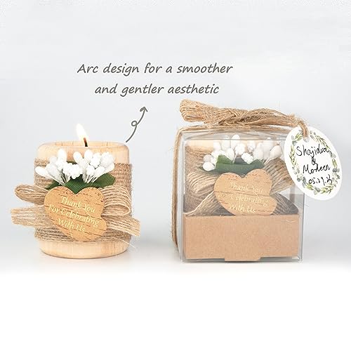 12PCS Wooden Tealight Candle Holders Wedding Favors