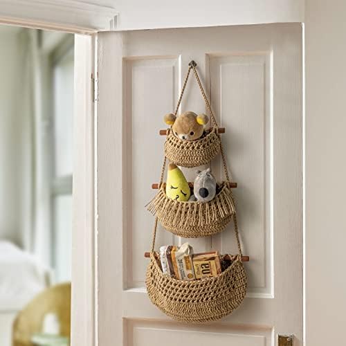 Horpait Hanging Fruit Basket 3 Tier Organizer