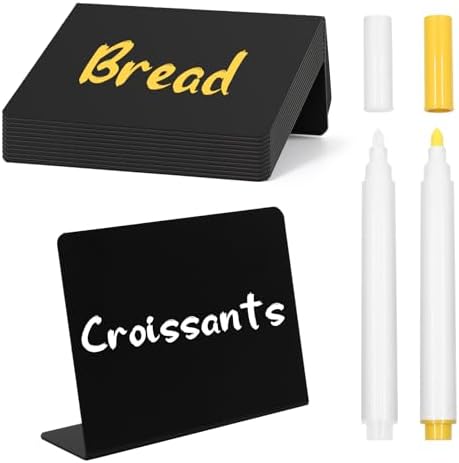 DAZLUTE 12 Pack Mini Chalkboard Signs With 2 Markers