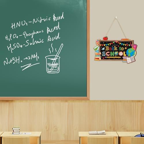 Aryroi Back to School Wood Sign with Blackboard Design