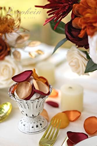 Lookein 300pcs Satin Rose Petals for Wedding Decorations