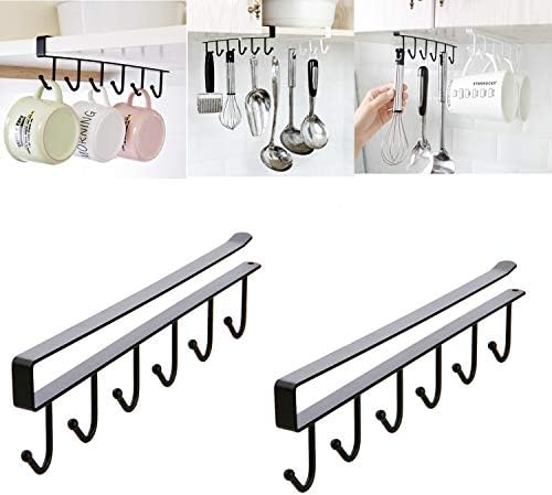 Iron Mug Holder with Adhesive Nails - 2 Pcs