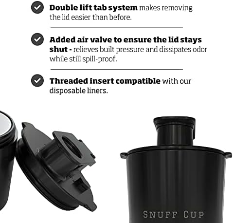 Snuff Cup Pro Spittoon with Storage and Can Opener