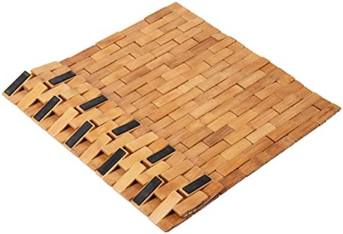 Mind Reader Bamboo Roll-Up Bath Mat