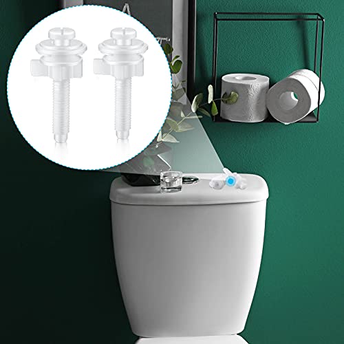 Jetec 2 Piece Toilet Seat Screws Replacement Kit White