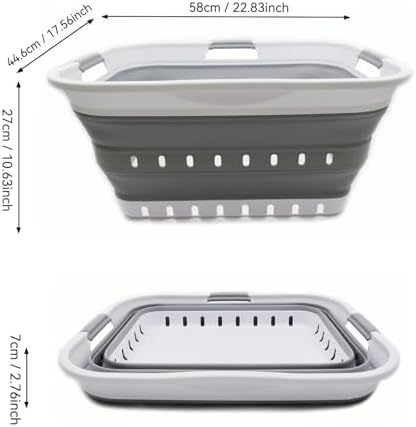 SAMMART 42L Collapsible Laundry Basket - Space Saving Foldable Hamper