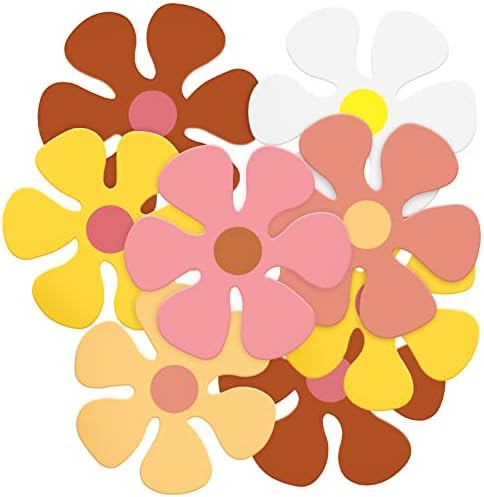 Henoyso 60 Pcs Retro Flower Cutouts DIY Decorations