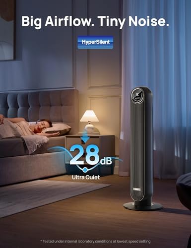 Dreo Tower Fan for Bedroom with 4 Speeds and 4 Modes