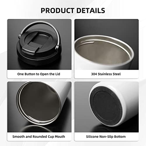 18oz Insulated Coffee Mug with Flip Lid