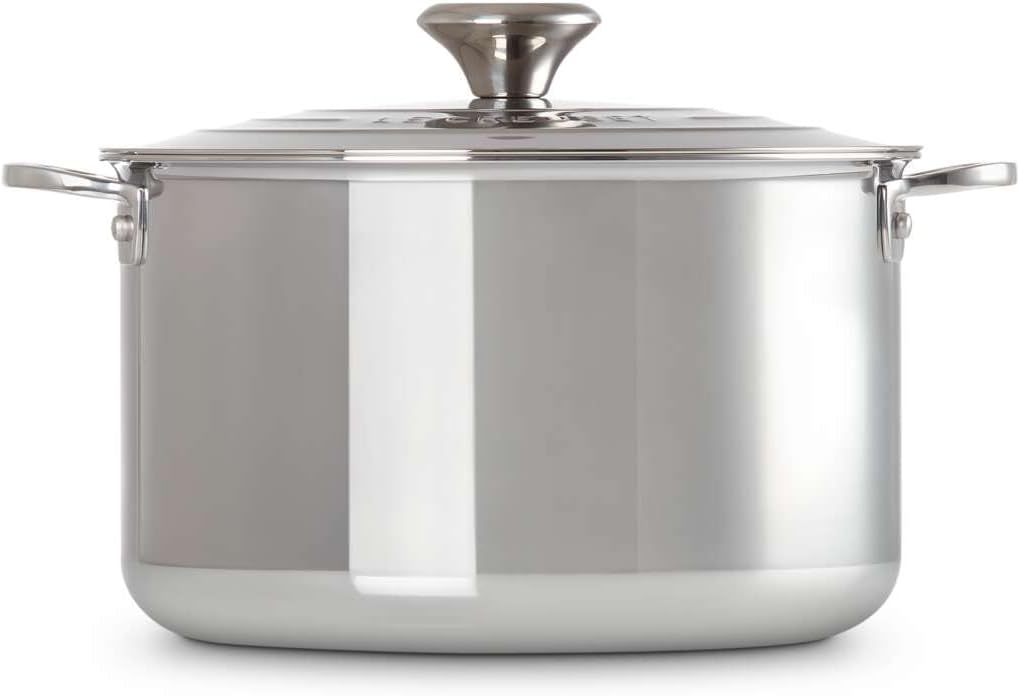 Le Creuset 7 Qt Stockpot Medium Tri-Ply Stainless Steel